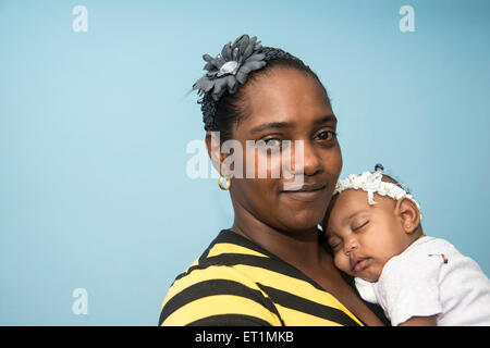 Mère avec sa petite fille Banque D'Images