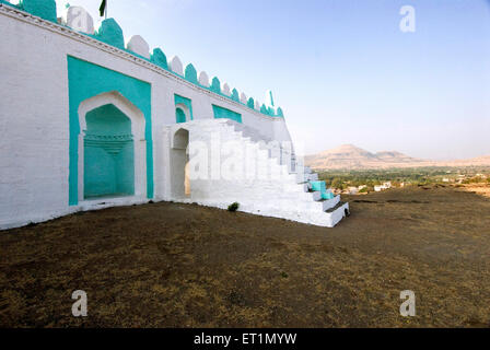 Eidgah au sommet d'une colline, mosquée, masjid, village de Junnar, quartier Pune,Maharashtra, Inde Banque D'Images