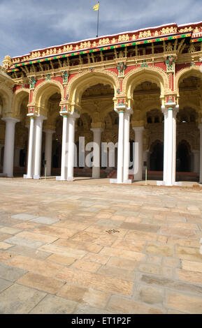 Palais Thirumalai Nayak, Palais Thirumalai Nayakkar, architecture dravidienne, Madurai, Tamil Nadu,Inde Banque D'Images