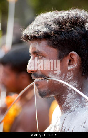 Festival de Thaipusam, festivals de Thaipoosam, festival hindou, rituel de repentance, peau perçante, acte de dévotion, Kerala, Inde, festival indien Banque D'Images