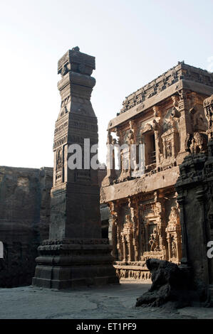 Ellora Kailasa temple à Aurangabad ; ; ; Maharashtra Inde Banque D'Images