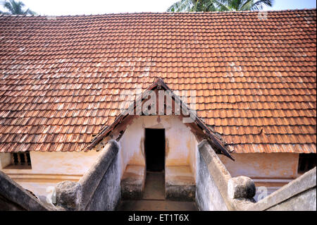 Entrée de la salle à manger palace padmanabhapuram Tamil nadu Inde Asie Banque D'Images