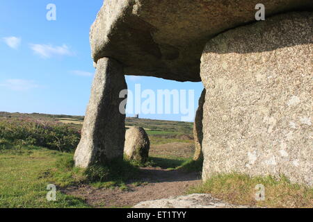 lanyon quoit en pierres debout dans la cornouailles Banque D'Images