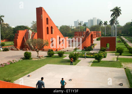 Jantar Mantar, instruments d'astronomie d'architecture, Delhi, Inde Banque D'Images