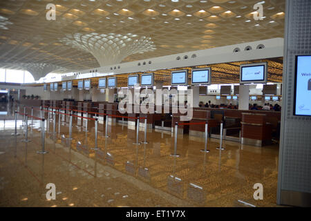 Terminal 2 aéroport, Sahar International Airport, Chhatrapati Shivaji Maharaj International Airport, Bombay, Mumbai, Inde, Asie, aéroport indien Banque D'Images