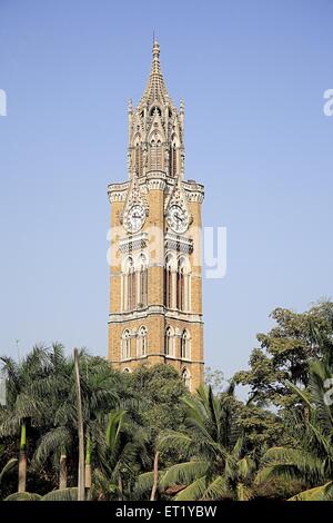 Tour de l'horloge du Rajabai ; Churchgate ; Bombay ; Bombay ; Maharashtra ; Inde ; Asie ; Asie ; Indien Banque D'Images