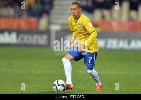 Christchurch, Nouvelle-Zélande. 7 juin, 2015. Christchurch, Nouvelle-Zélande - 7 juin 2015 - Marcos Guilherme de Brésil en action pendant la Coupe du Monde FIFA U20 Groupe E match entre le Brésil et la RPD de Corée à l'AMI Stadium le 7 juin 2015 à Christchurch, Nouvelle-Zélande. © dpa/Alamy Live News Banque D'Images