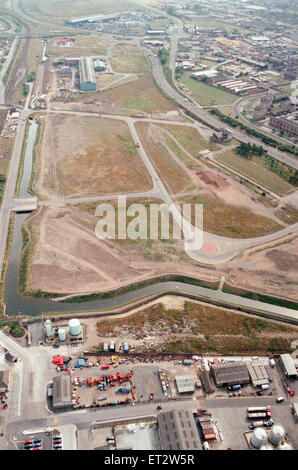 Vue aérienne de Teesside. 28 juillet 1995. Banque D'Images