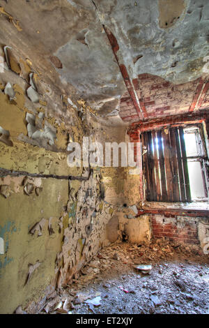 Détruit Bâtiment de l'ancien hôpital psychiatrique Zofiówka Banque D'Images