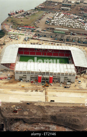 Vue aérienne de Teesside. Le nouveau stade de Boro. 28 juillet 1995. Banque D'Images