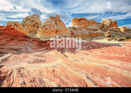 Le domaine de la poche blanc sur le plateau de paria dans le Nord de l'Arizona est vraiment très impressionnant. Banque D'Images