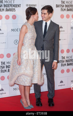 Moët British Independent Film Awards qui a eu lieu à l'ancienne - Arrivées Billingsgate. En vedette : Keira Knightley, James Righton Où : London, Royaume-Uni Quand : 07 Déc 2014 Crédit : Daniel Deme/WENN.com Banque D'Images