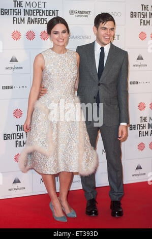 Moët British Independent Film Awards qui a eu lieu à l'ancienne - Arrivées Billingsgate. En vedette : Keira Knightley, James Righton Où : London, Royaume-Uni Quand : 07 Déc 2014 Crédit : Daniel Deme/WENN.com Banque D'Images