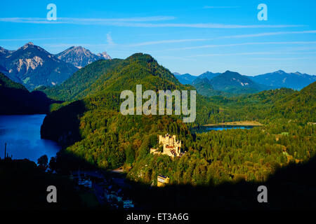 Germany, Bavaria (Bayern), Scwangau, château de Hohenschwangau Banque D'Images