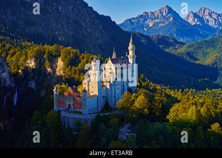 Germany, Bavaria (Bayern), Scwangau, le château de Neuschwanstein Banque D'Images