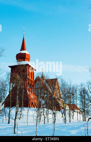 Cercle arctique, Laponie, Scandinavie, Suède, Kiruna, Kiruna church Banque D'Images