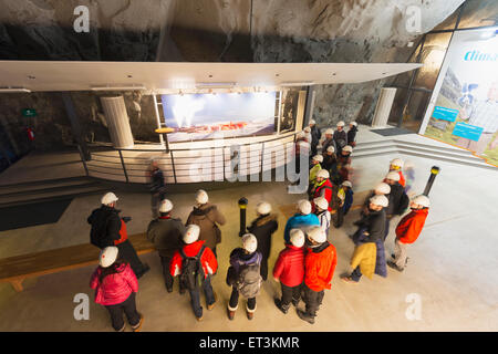 Cercle arctique, Laponie, Scandinavie, Suède, Kiruna LKAB, tour de l'exploitation minière souterraine, la plus grande mine de minerai de fer dans le monde Banque D'Images