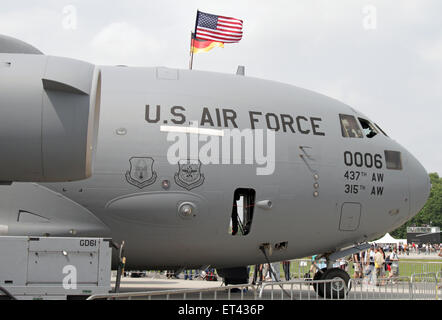 Schönefeld, en Allemagne, en vue de détail d'un Boeing C-17 Globemaster III US Air Force Banque D'Images