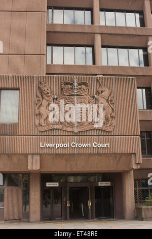 Le Tribunal de la Couronne de Liverpool : La Reine Elizabeth II Palais de justice, à Derby County Square, Liverpool Banque D'Images