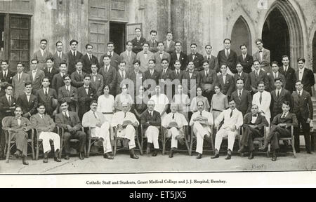 La communauté catholique du personnel et des étudiants catholiques Grant Medical Collage et J.J.  ; Hôpital ; Bombay Mumbai Maharashtra Banque D'Images