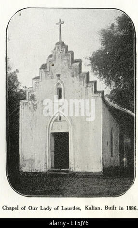 Chapelle de la communauté catholique de Notre Dame de Lourdes construite en 1886 ; Inde ; Kalian Banque D'Images