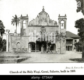 Communauté catholique Église de Mages ; Gorai Salsette ; construit en 1810 ; Bombay Mumbai Maharashtra ; Inde ; Banque D'Images