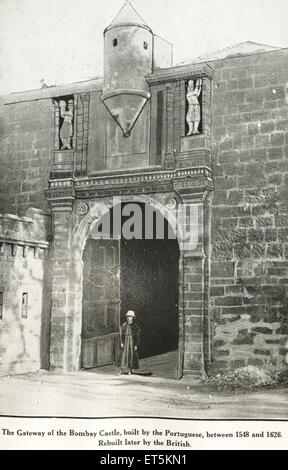 Passerelle de Bombay château construit par les Portugais entre 1548 et 1626 reconstruit plus tard par British ; Bombay Mumbai Maharashtra ; Banque D'Images