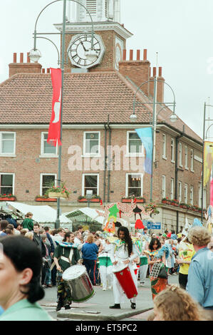 Festival Stockton Carnaval communautaire, 1er août 1998. Banque D'Images