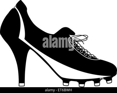 Spe8 illustration vectorielle modifiable d'un chers à talons hauts chaussures de football Illustration de Vecteur