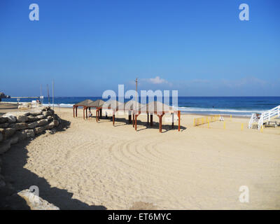 Plage à Tel Aviv, Israël Banque D'Images