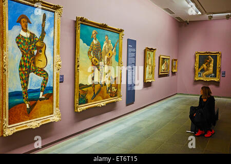 France, Paris, les Tuileries, le musée de l'Orangerie, André Derain, Arlequin à la guitare et Arlequin et Pierrot, 1924 Banque D'Images