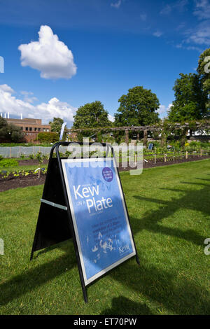 Jardins botaniques royaux de Kew, cuisine jardin planté pour BBC2's séries télé 'Kew sur une assiette" - Londres, Royaume-Uni, Europe Banque D'Images