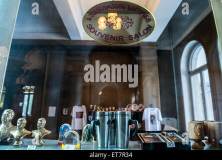 Boutique de souvenirs à Joseph Staline à Gori, ville musée de la Géorgie Banque D'Images