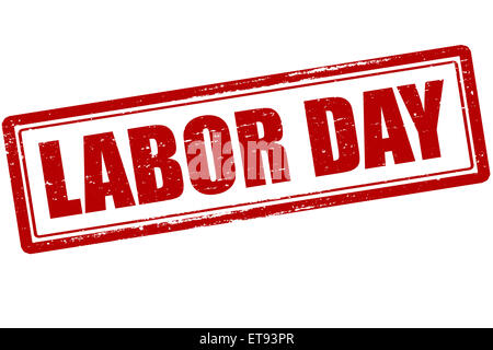 Timbres en caoutchouc avec du texte à l'intérieur de la fête du travail, vector illustration Banque D'Images