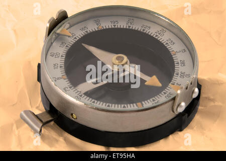 Vue rapprochée de l'vieille boussole Banque D'Images