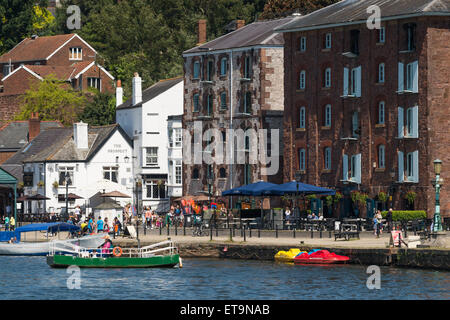 Le quai, Exeter, Devon, UK. Banque D'Images