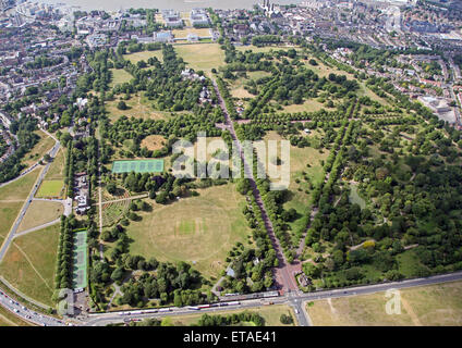 Vue aérienne du Parc de Greenwich à Londres SE10, UK Banque D'Images