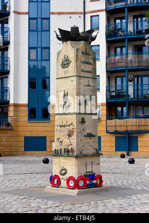 Le Mémorial de la marine marchande. La Rive, Leith, Edinburgh, Ecosse, Royaume-Uni, Europe. Banque D'Images