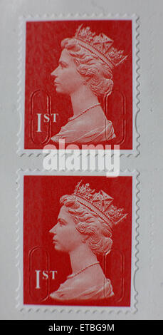 Timbres de première classe d'anglais. Banque D'Images