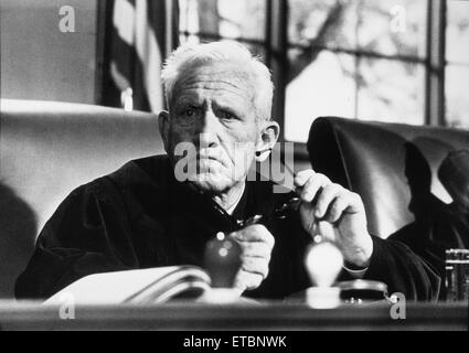 Spencer Tracy, sur-ensemble du film "Jugement à Nuremberg", 1961 Banque D'Images