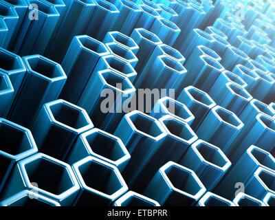 Résumé fond sous la forme d'hexagone. Image technologie concept. Banque D'Images