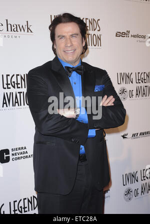 La 12e édition annuelle du Prix de l'Aviation de Living Legends - Arrivées avec : John Travolta Où : Los Angeles, California, United States Quand : 16 Jan 2015 Apega/WENN.com Crédit : Banque D'Images