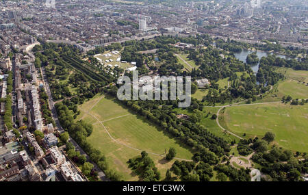 Vue aérienne de Regents Park à Londres, Royaume-Uni Banque D'Images