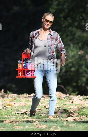 Heidi Klum arrive à ses enfants d'entraînement de soccer comprend : Heidi Klum Où : Los Angeles, California, United States Quand : 17 Jan 2015 Crédit : Michael Wright/WENN.com Banque D'Images