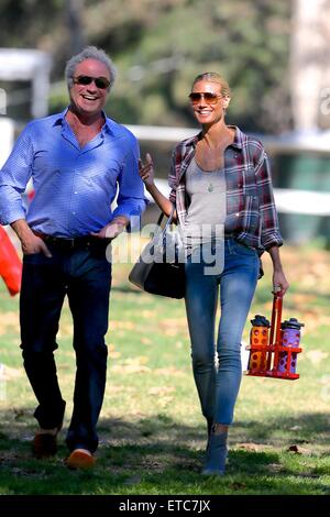 Heidi Klum arrive à ses enfants d'entraînement de soccer comprend : Heidi Klum Où : Los Angeles, California, United States Quand : 17 Jan 2015 Crédit : Michael Wright/WENN.com Banque D'Images