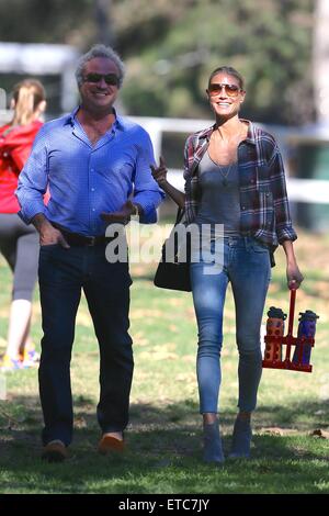 Heidi Klum arrive à ses enfants d'entraînement de soccer comprend : Heidi Klum Où : Los Angeles, California, United States Quand : 17 Jan 2015 Crédit : Michael Wright/WENN.com Banque D'Images