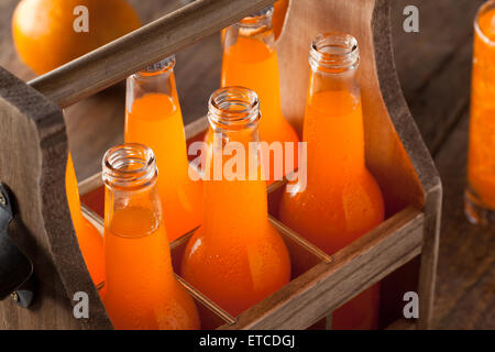 Soda orange rafraîchissante Prêt à boire Banque D'Images