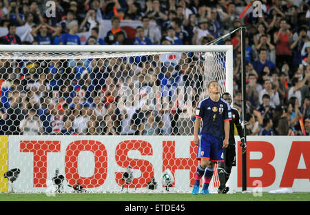 Les Émirats arabes Emirites a battu le Japon en quart de finale du championnat de football d'Asie comprend : Keisuke Honda Où : Sydney, Australie Quand : 23 Jan 2015 Credit : WENN.com Banque D'Images