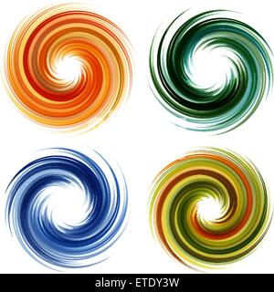 Colorful abstract icon set. Illustration flux dynamique. Collection Swirl. Illustration de Vecteur