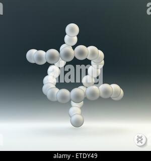 Vector illustration de la structure de l'ADN en 3d. Peut être utilisé comme fond pour votre présentation. Illustration de Vecteur